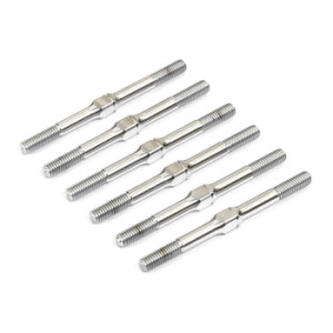 RC10B7 TITANIUM TURNBUCKLE SET (6PC) - SILVER - CENTRO - C0249S