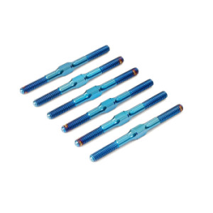 RC10B7 TITANIUM TURNBUCKLE SET (6PC) - BLUE - CENTRO - C0249BL