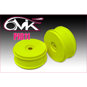 Wheels 1/8 Buggy Mega yellow (2) - 6MIK - PJ811