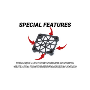 Aluminium safety mesh for 30mm fan - black - NOSRAM - 901980