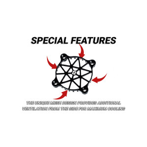 Aluminium safety mesh V2 for 40mm fan - black - NOSRAM - 901983