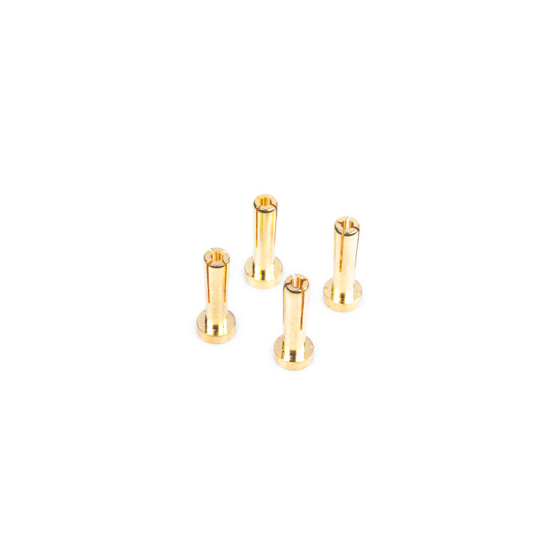 4mm Gold Connectors - 18mm length (4 pcs.) - NOSRAM - 999203