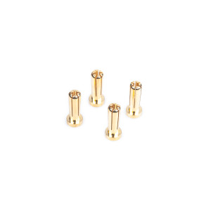 5mm Gold Connectors - 18mm length (4 pcs.) - NOSRAM - 999207