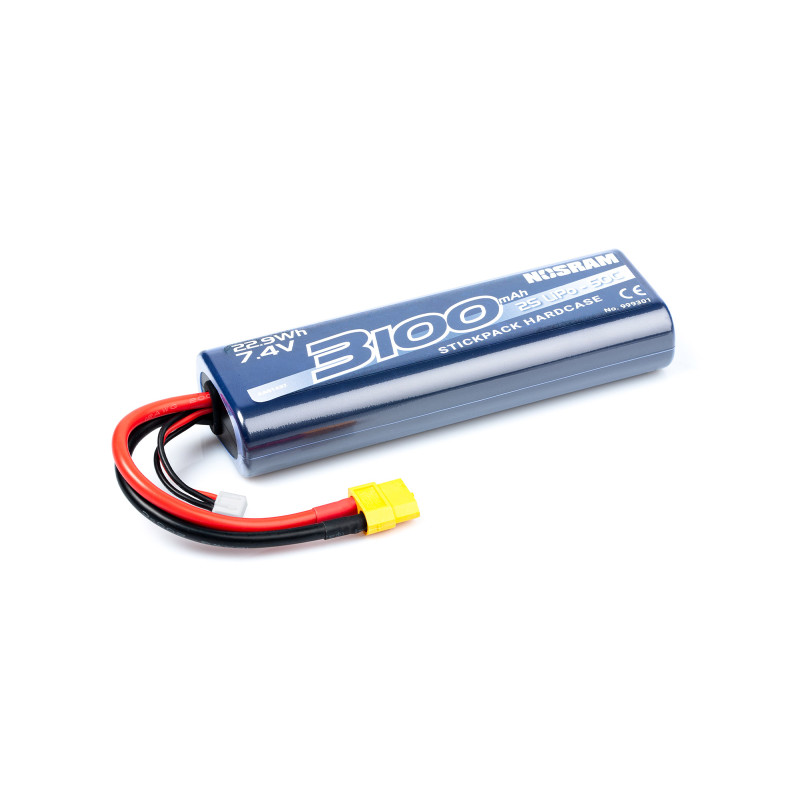 LiPo 3100 2S 50C Stickpack Hardcase - XT60 Plug - NOSRAM - 999301XT60