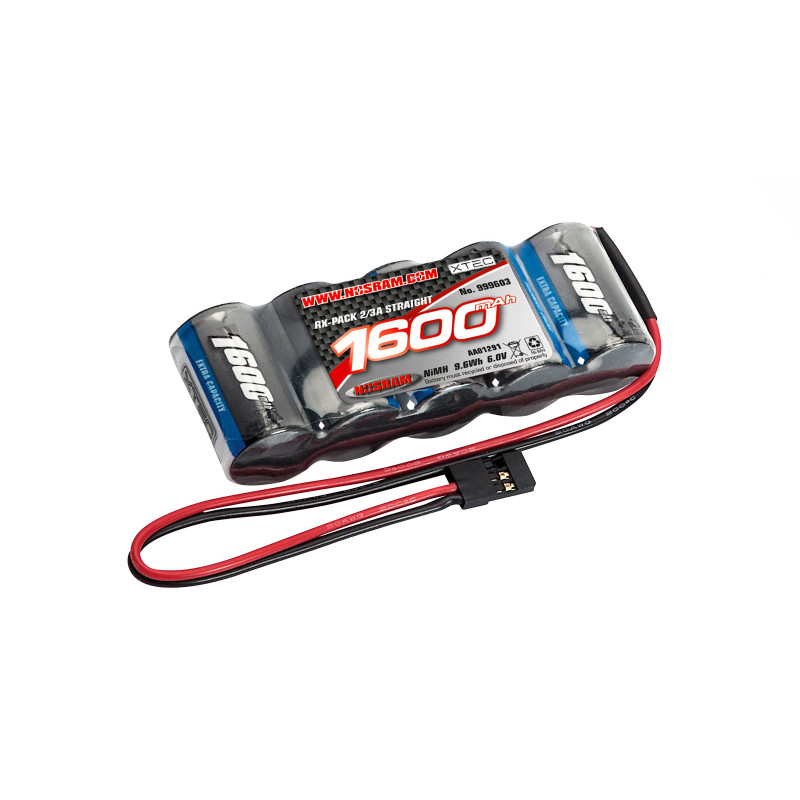 Accu de réception Ni-Mh Plat 1600mah - JR - NOSRAM - 999603
