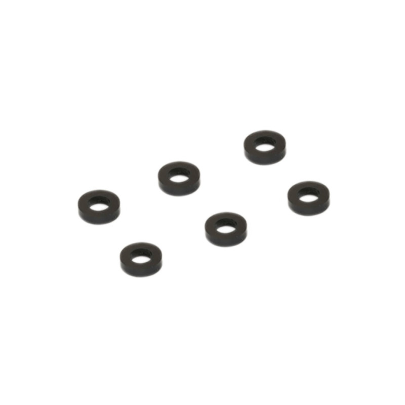 BLACK M3 FLAT WASHER 5.75mm x 1.5mm (6) - CENTRO - C0635-3
