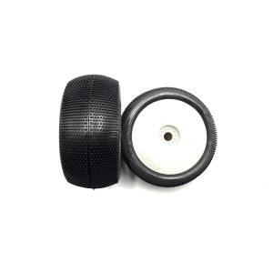 Pair of Truggy tyres Bangkok V2 Medium mounted on wheels - HOT RAC